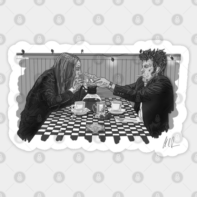 Coffee & Cigarettes: Mr. Waits and Mr. Pop Sticker by 51Deesigns