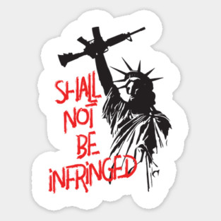 Pro Second Amendment 2A Lady Liberty With Raised Firearm Sticker