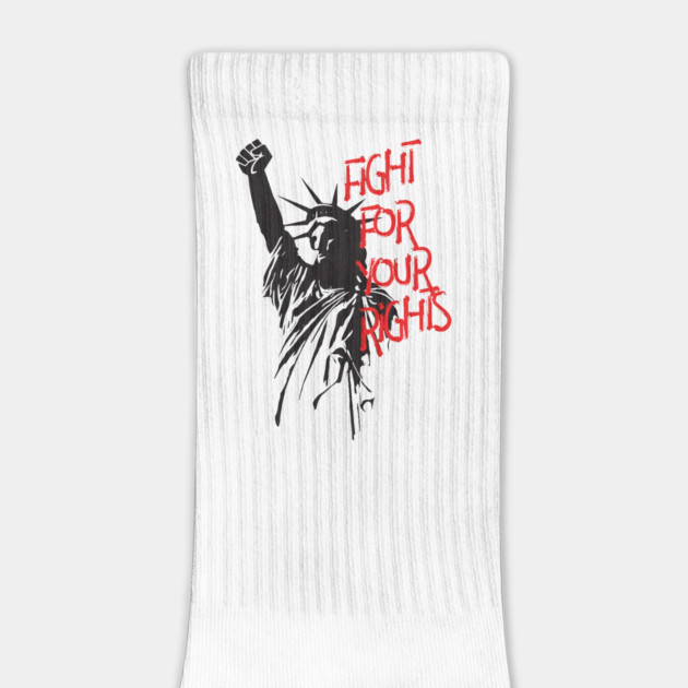 Fight For Your Rights Lady Liberty With Fist Protest by Nonstop Shirts