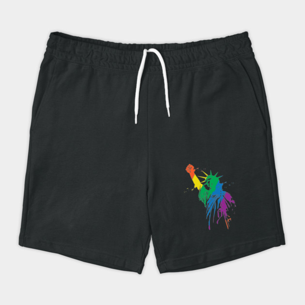 Rainbow Statue Of Liberty With Raised Fist LGBTQ+ Pride by Nonstop Shirts