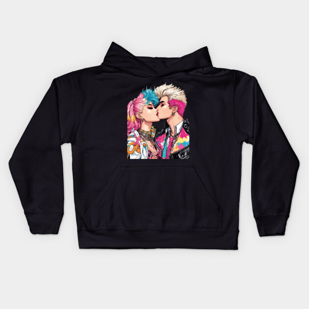 Punk Rock Kids Hoodie by animegirlnft