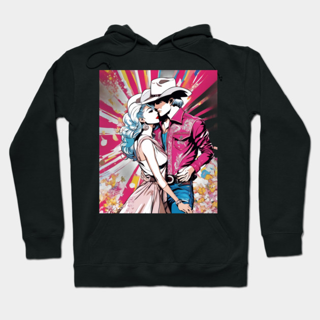 Cowboy Cowgirl Hoodie by animegirlnft