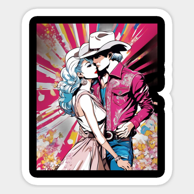 Cowboy Cowgirl Sticker by animegirlnft