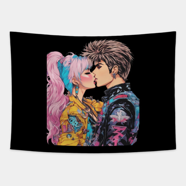 Anime Couple Tapestry by animegirlnft