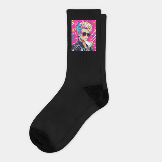 Punk Rocker Socks by animegirlnft