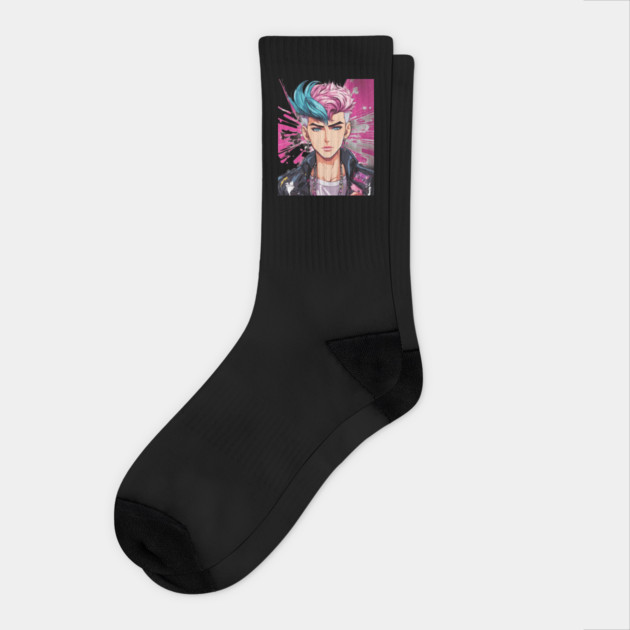 Anime Boy Socks by animegirlnft