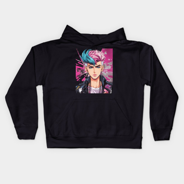 Anime Boy Kids Hoodie by animegirlnft
