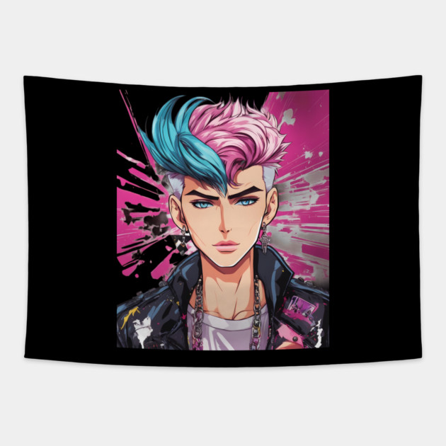 Anime Boy Tapestry by animegirlnft