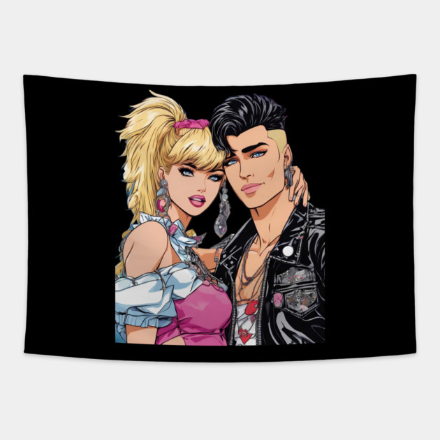 80s Synthwave Tapestry by animegirlnft