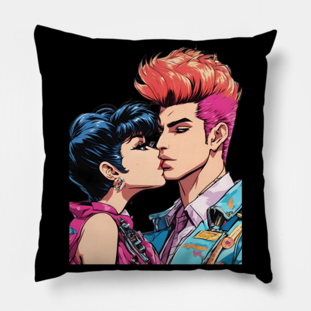 Pop Art Couple Pillow by animegirlnft