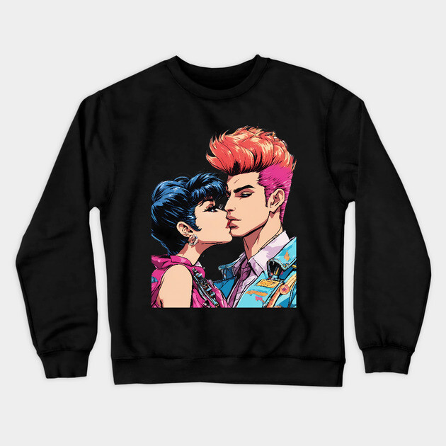 Pop Art Couple Crewneck Sweatshirt by animegirlnft