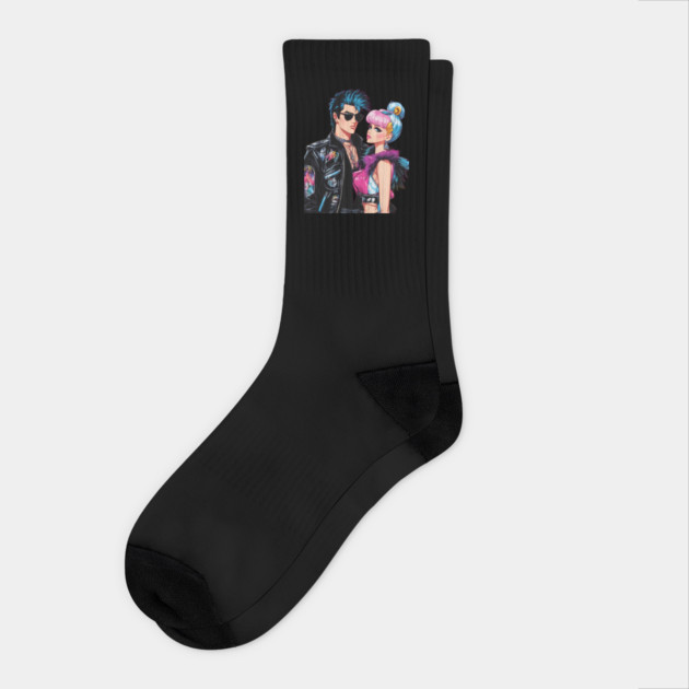 Romance Boyfriend Girlfriend Socks by animegirlnft