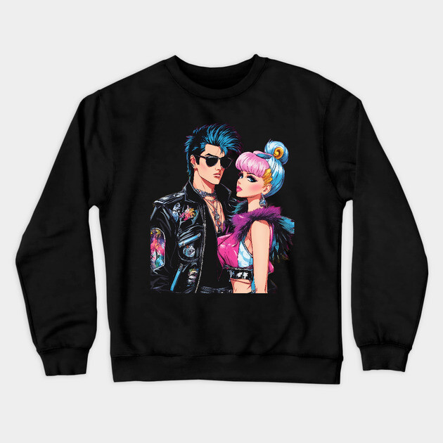 Romance Boyfriend Girlfriend Crewneck Sweatshirt by animegirlnft