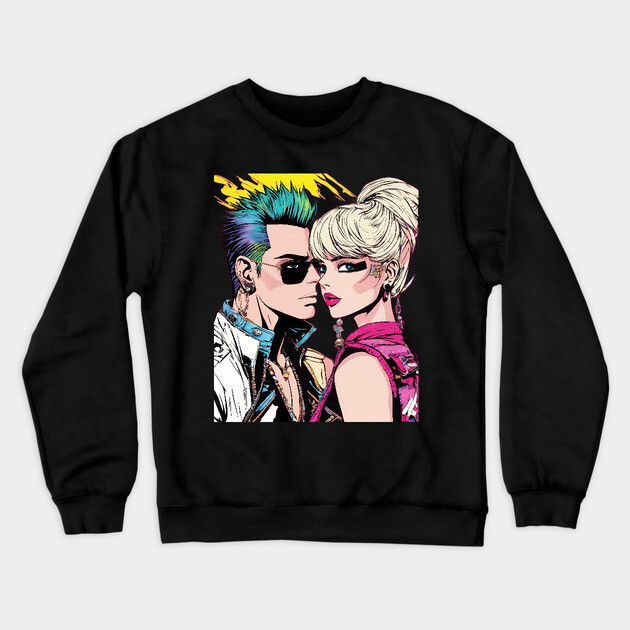 Relationship Couples Crewneck Sweatshirt by animegirlnft