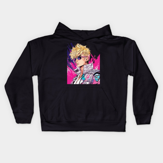 Handsome Boy Kids Hoodie by animegirlnft