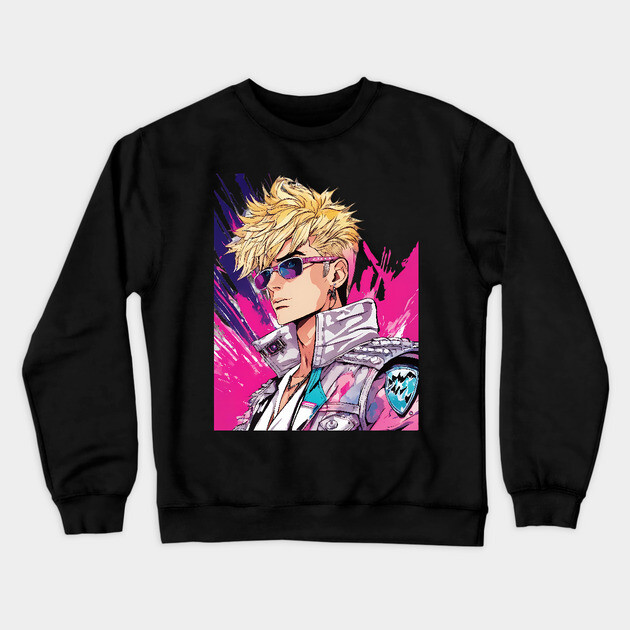 Handsome Boy Crewneck Sweatshirt by animegirlnft