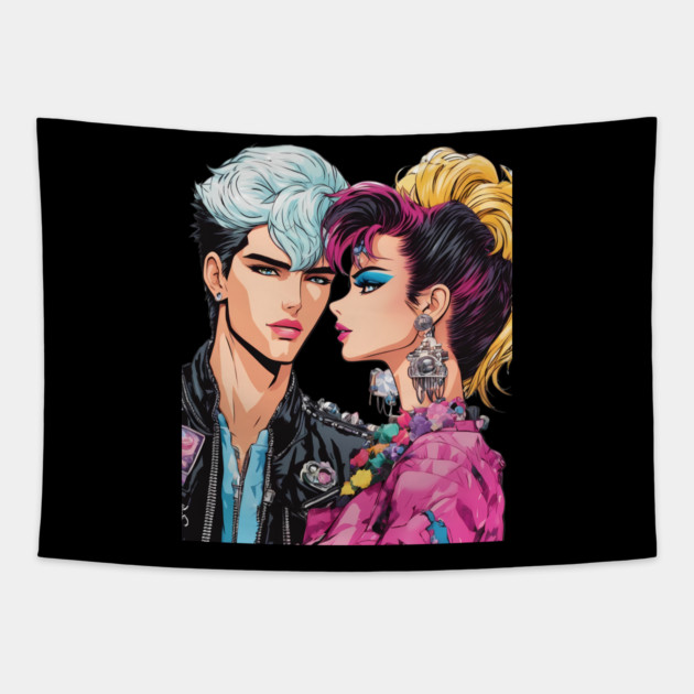 Couples Love Tapestry by animegirlnft