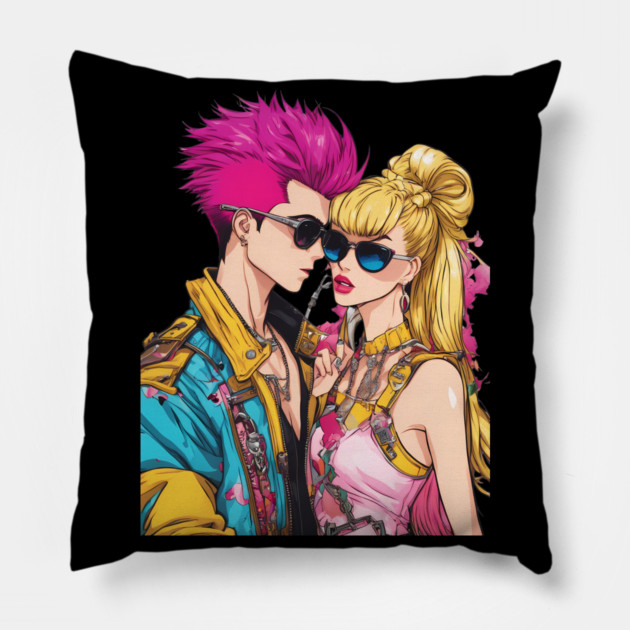 Boyfriend Girlfriend Pillow by animegirlnft