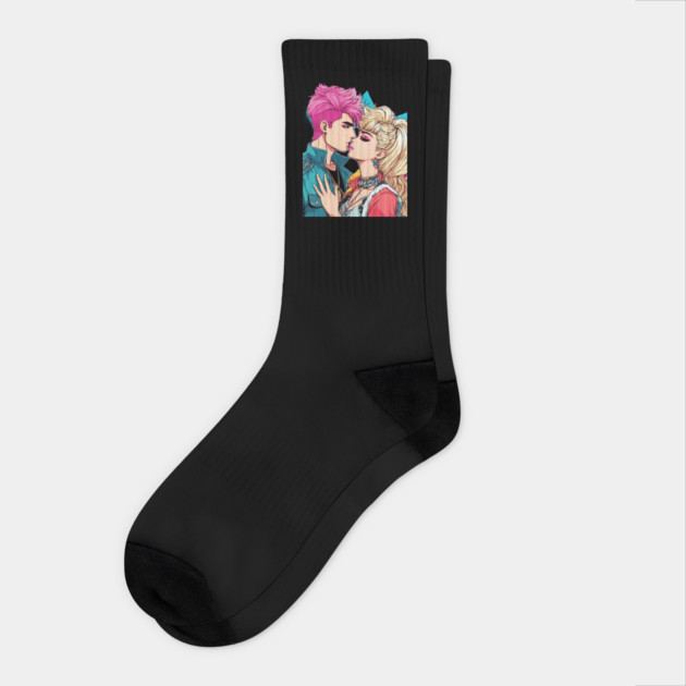 Kissing Couple Socks by animegirlnft