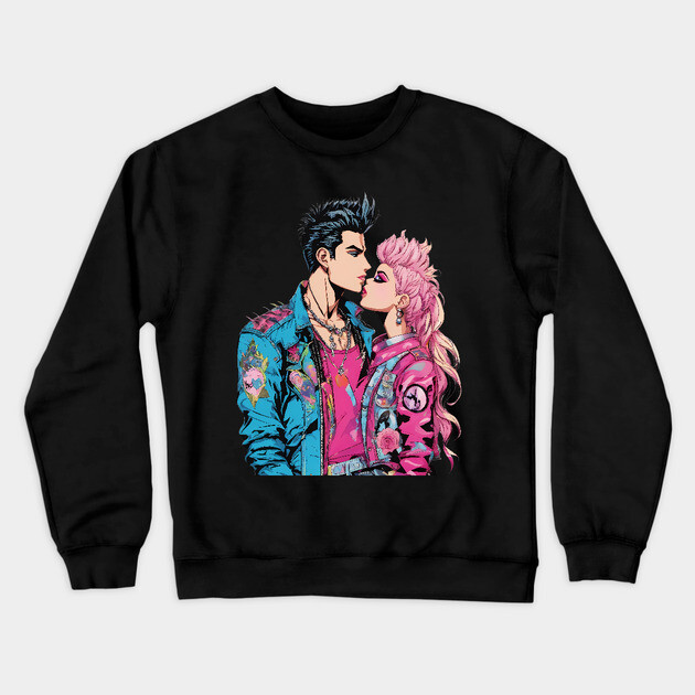 Kiss Love Crewneck Sweatshirt by animegirlnft
