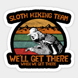 Sloth Hiking Team Sticker