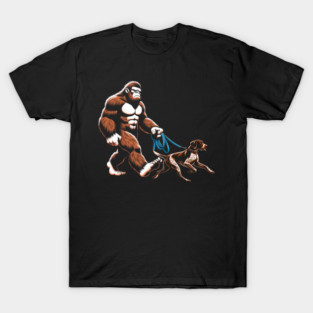 Pointer Bigfoot Walking German Shorthaired Dog Devotees T-Shirt