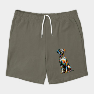 Vibrant Splashed Paint Catahoula Leopard Dog Artwork Shorts
