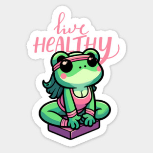 Yoga Frog - Live Healthy Sticker