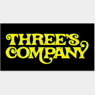 Three's Company // Retro Typography Design Posters and Art