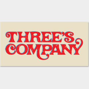 Threes Company Text Design Posters and Art