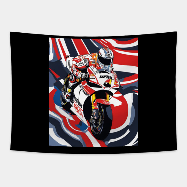 Motorbike Tapestry by animegirlnft