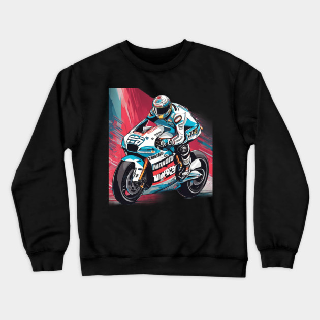 Motorcycle Racing Crewneck Sweatshirt by animegirlnft