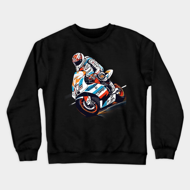Motorbike Racing Crewneck Sweatshirt by animegirlnft