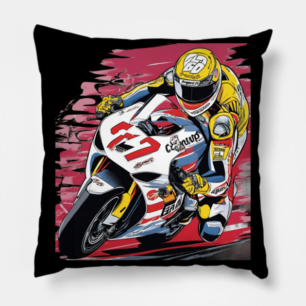Racer Motorsport Pillow by animegirlnft