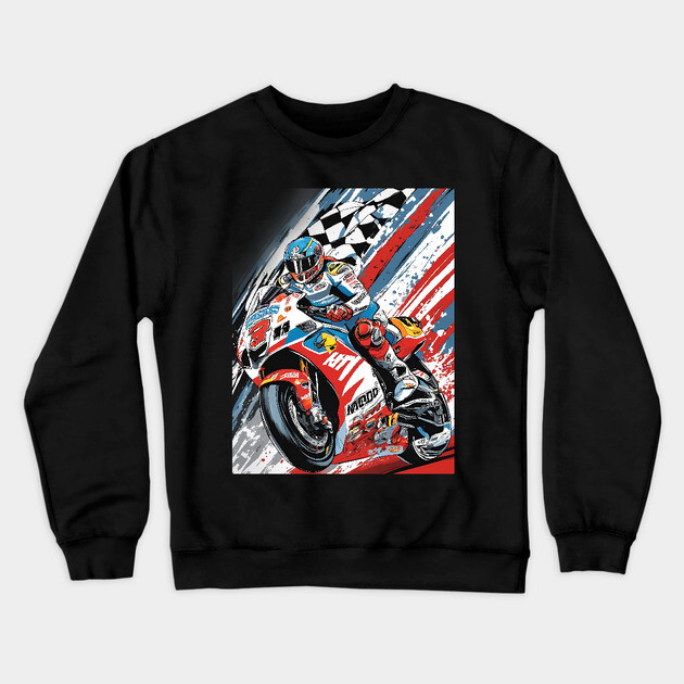Fast Motor Bikes Crewneck Sweatshirt by animegirlnft