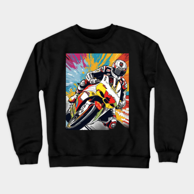 Moto Motorbike Motorcycle Crewneck Sweatshirt by animegirlnft