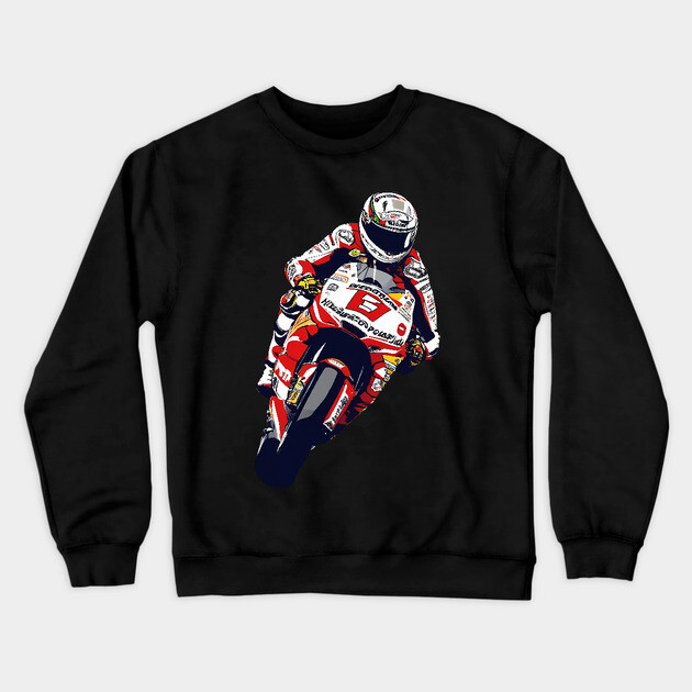 Motorbike Driver Crewneck Sweatshirt by animegirlnft