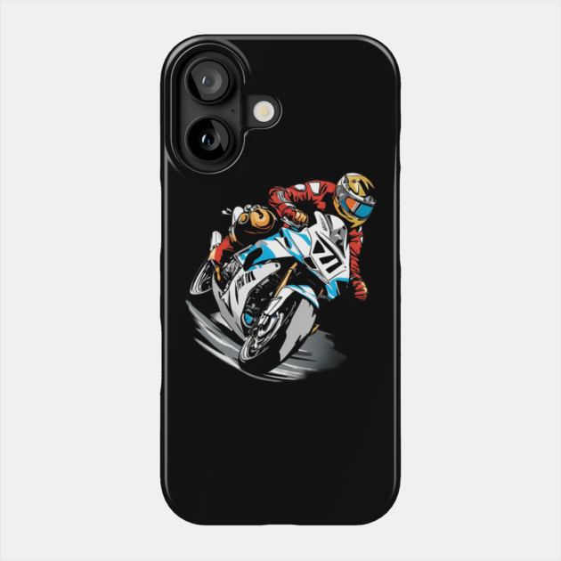 Motorcycle Driver Phone Case by animegirlnft