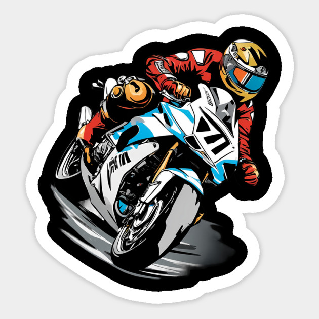 Motorcycle Driver Sticker by animegirlnft