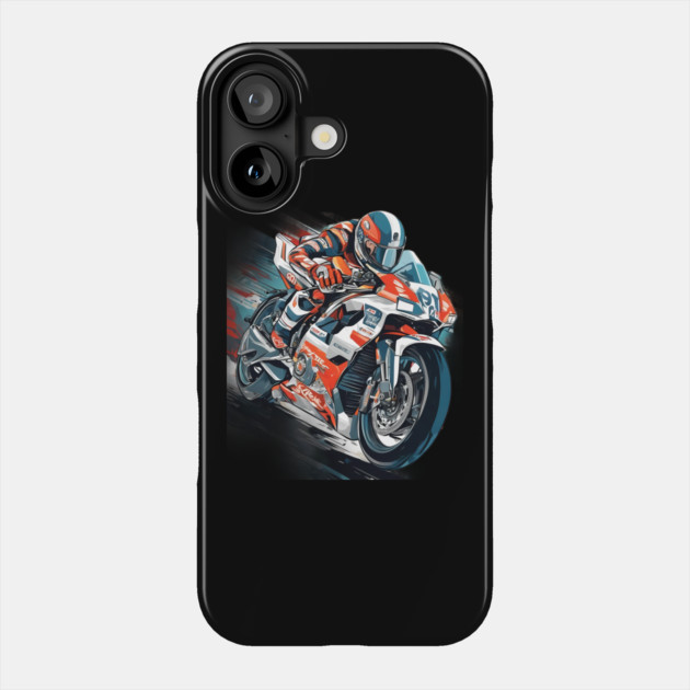 Motorcyclist Phone Case by animegirlnft