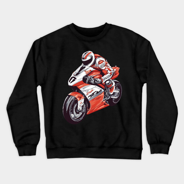 Motorcycles Biker Lovers Crewneck Sweatshirt by animegirlnft