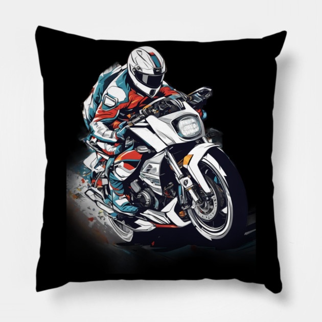 Motorbike Art Pillow by animegirlnft