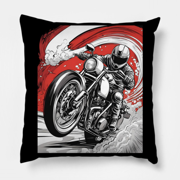 Motobiker Life Pillow by animegirlnft