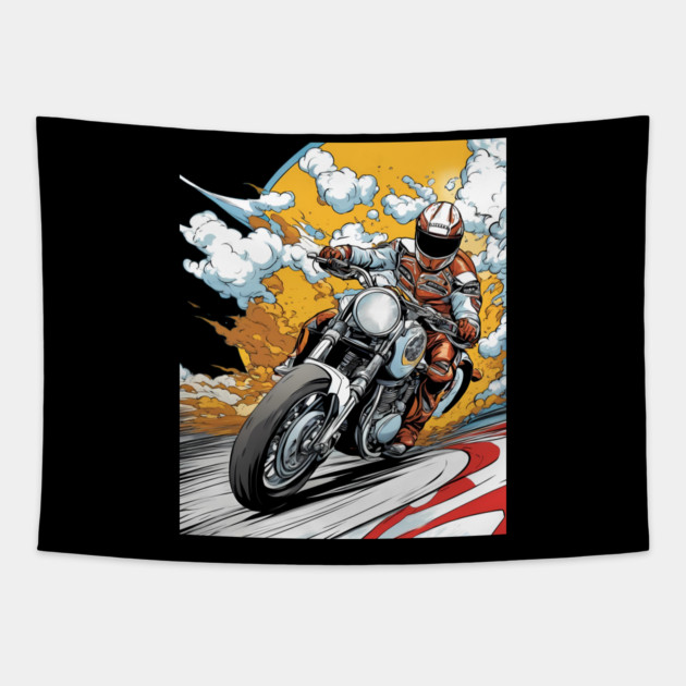 Motobike Tapestry by animegirlnft