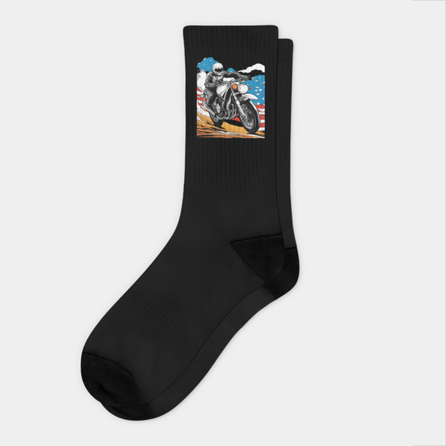 Motorcycle Rider Socks by animegirlnft