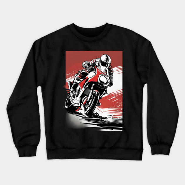 Moto Biker Club Crewneck Sweatshirt by animegirlnft