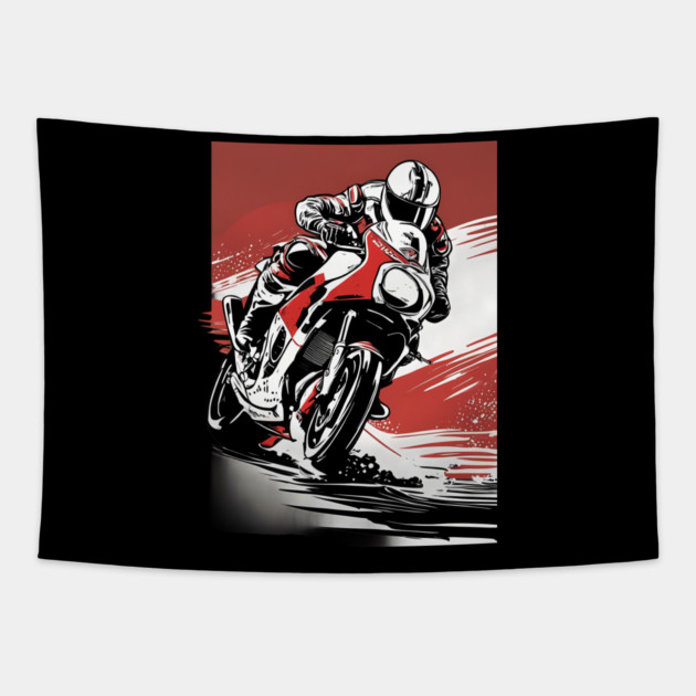 Moto Biker Club Tapestry by animegirlnft