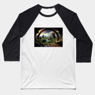 Abandoned Portal on an Alien World - Landscape Baseball T-Shirt