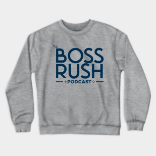 The Boss Rush Podcast Logo (Navy Blue) Crewneck Sweatshirt
