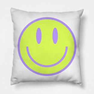 Smiley Face in Green Pillow